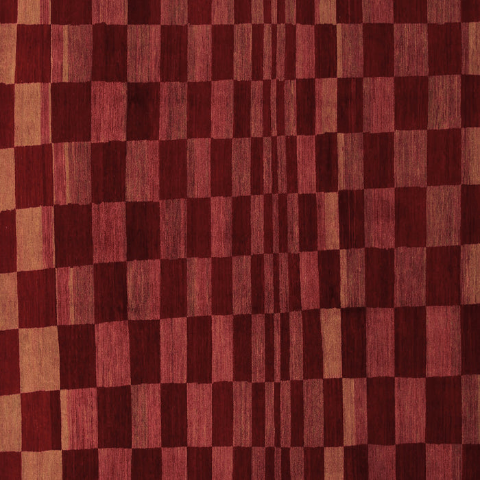 Square Checkered Brown Modern Rug, abs1539brn