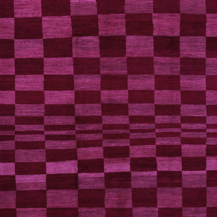 Machine Washable Checkered Purple Modern Area Rugs, wshabs1539pur