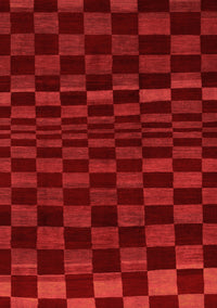 Checkered Orange Modern Rug, abs1539org