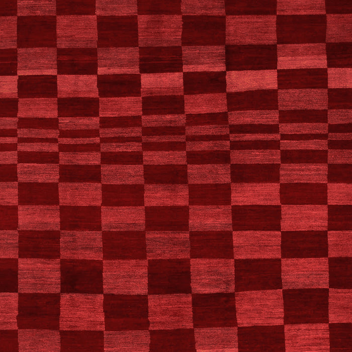Checkered Orange Modern Rug, abs1539org