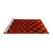 Sideview of Machine Washable Checkered Yellow Modern Rug, wshabs1539yw