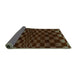 Sideview of Checkered Turquoise Modern Rug, abs1539turq