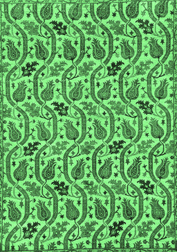 Abstract Emerald Green Modern Rug, abs153emgrn