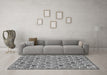 Machine Washable Abstract Gray Modern Rug in a Living Room,, wshabs153gry