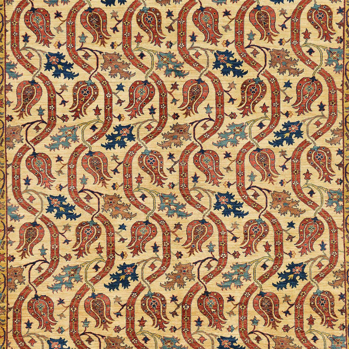 Machine Washable Abstract Brown Red Rug, wshabs153