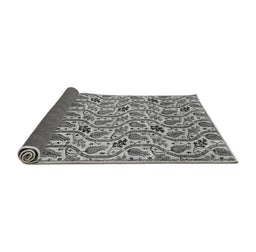 Sideview of Abstract Gray Modern Rug, abs153gry