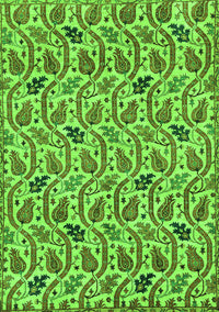 Abstract Green Modern Rug, abs153grn