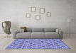 Machine Washable Abstract Blue Modern Rug in a Living Room, wshabs153blu