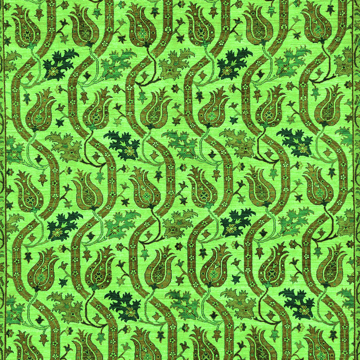 Machine Washable Abstract Green Modern Area Rugs, wshabs153grn