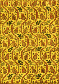 Abstract Yellow Modern Rug, abs153yw