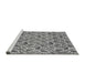 Sideview of Machine Washable Abstract Gray Modern Rug, wshabs153gry