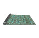 Sideview of Abstract Light Blue Modern Rug, abs153lblu