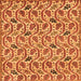 Square Machine Washable Abstract Orange Modern Area Rugs, wshabs153org