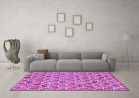 Machine Washable Abstract Purple Modern Rug, wshabs153pur