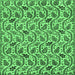 Square Machine Washable Abstract Emerald Green Modern Area Rugs, wshabs153emgrn