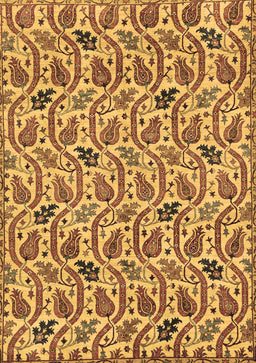 Abstract Brown Modern Rug, abs153brn