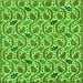 Square Machine Washable Abstract Green Modern Area Rugs, wshabs153grn