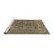 Sideview of Machine Washable Abstract Red Brown Rug, wshabs154