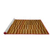 Sideview of Machine Washable Abstract Tomato Red Rug, wshabs1540