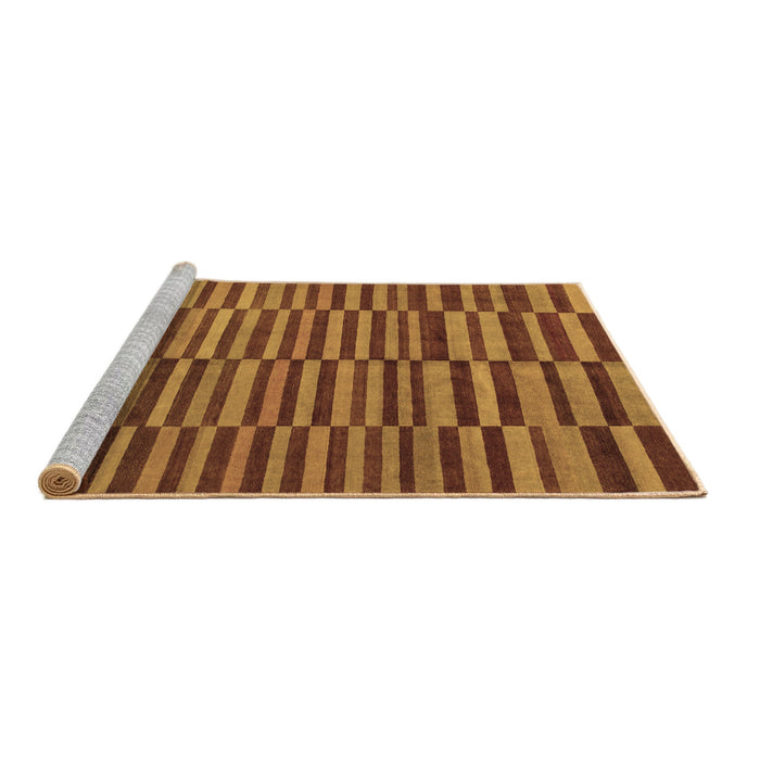 Sideview of Machine Washable Abstract Brown Modern Rug, wshabs1540brn