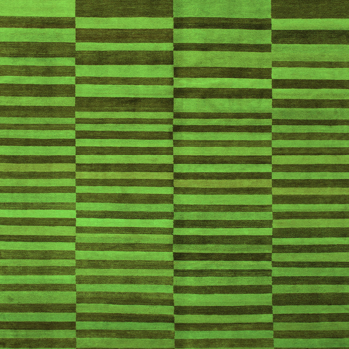 Square Abstract Green Modern Rug, abs1540grn