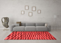 Machine Washable Abstract Red Modern Rug, wshabs1540red