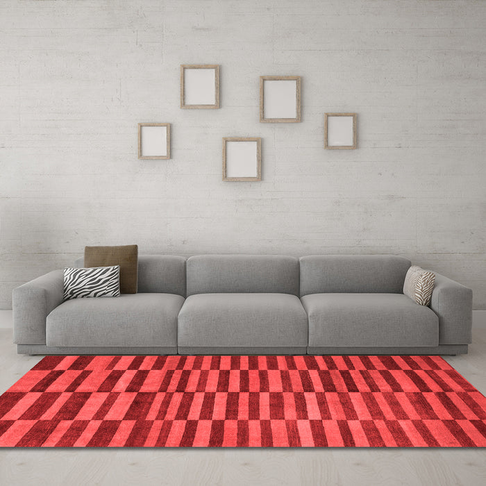 Modern Red Washable Rugs