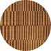 Round Machine Washable Abstract Brown Modern Rug, wshabs1540brn