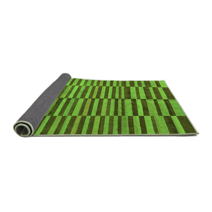 Sideview of Abstract Green Modern Rug, abs1540grn