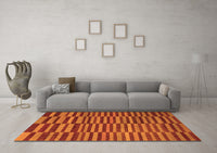 Machine Washable Abstract Orange Modern Rug, wshabs1540org