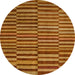 Round Abstract Red Modern Rug, abs1540