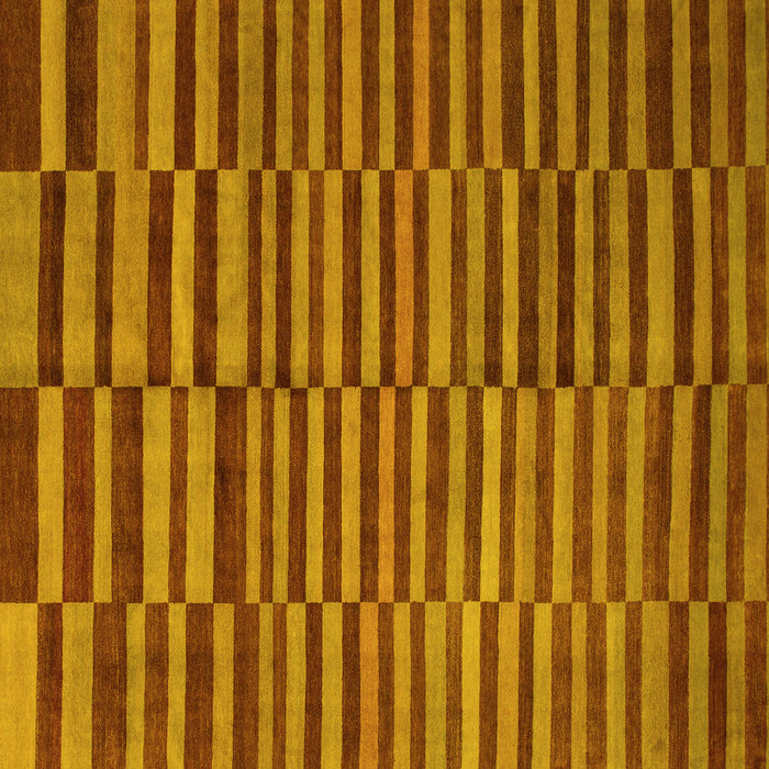 Square Abstract Yellow Modern Rug, abs1540yw