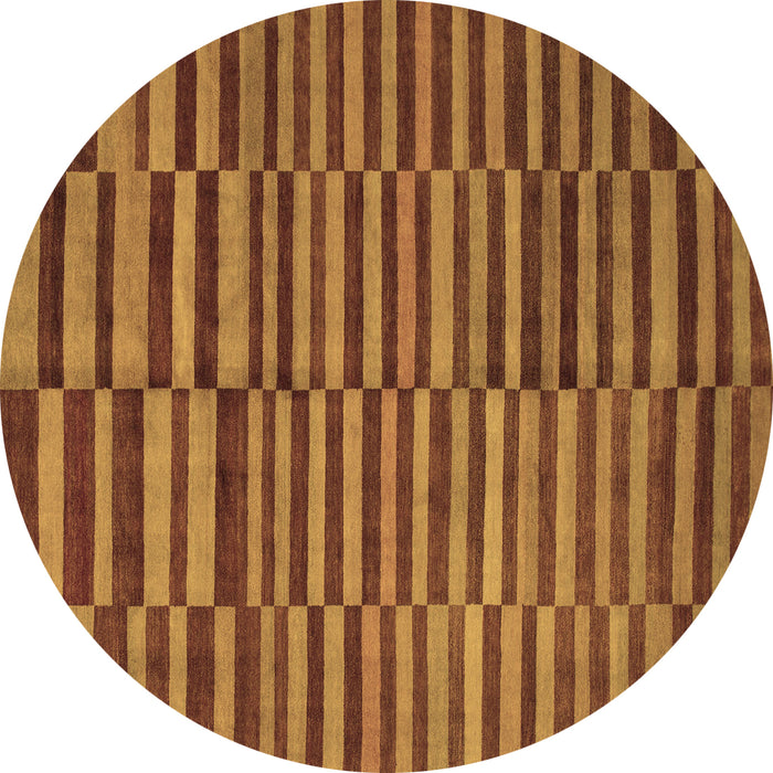 Round Abstract Brown Modern Rug, abs1540brn
