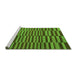 Sideview of Machine Washable Abstract Green Modern Area Rugs, wshabs1540grn