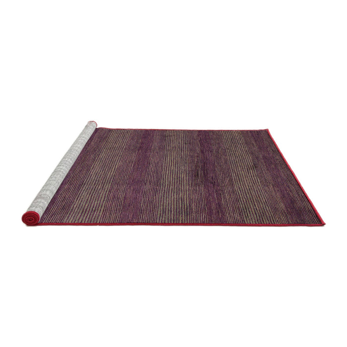 Sideview of Machine Washable Abstract Mauve Taupe Purple Rug, wshabs1541