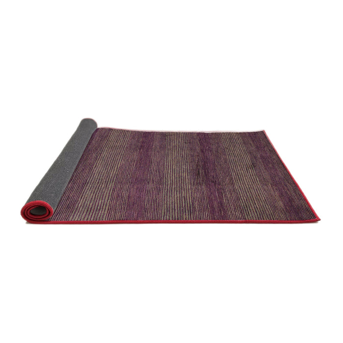 Sideview of Abstract Mauve Taupe Purple Modern Rug, abs1541
