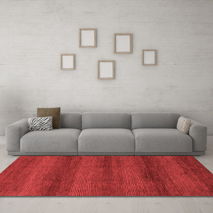 Modern Red Washable Rugs