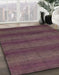 Abstract Mauve Taupe Purple Modern Rug in Family Room, abs1541