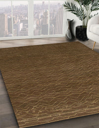 Abstract Saddle Brown Modern Rug, abs1542