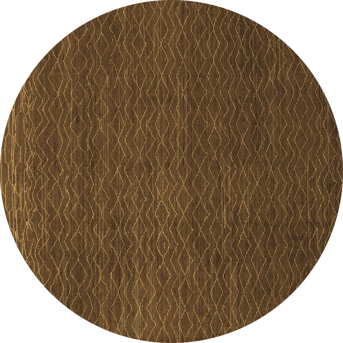 Round Machine Washable Abstract Brown Modern Rug, wshabs1542brn