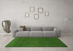 Machine Washable Abstract Green Modern Area Rugs in a Living Room,, wshabs1542grn