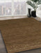 Abstract Saddle Brown Modern Rug in Family Room, abs1542