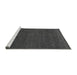 Sideview of Machine Washable Abstract Gray Modern Rug, wshabs1542gry