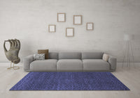 Machine Washable Abstract Blue Modern Rug, wshabs1542blu