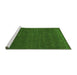 Sideview of Machine Washable Abstract Green Modern Area Rugs, wshabs1542grn