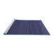 Sideview of Machine Washable Abstract Blue Modern Rug, wshabs1542blu