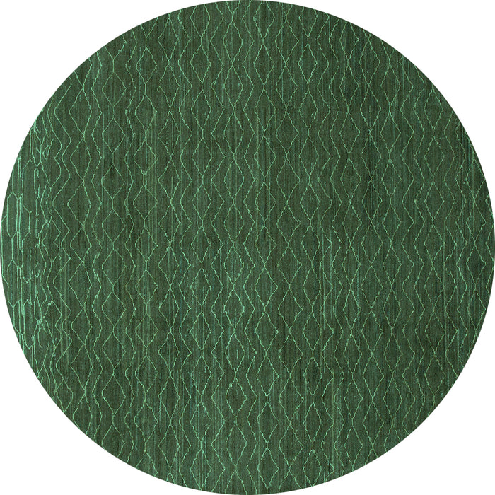 Round Machine Washable Abstract Turquoise Modern Area Rugs, wshabs1542turq