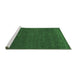 Sideview of Machine Washable Abstract Emerald Green Modern Area Rugs, wshabs1542emgrn