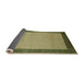 Sideview of Abstract Metallic Gold Modern Rug, abs1543