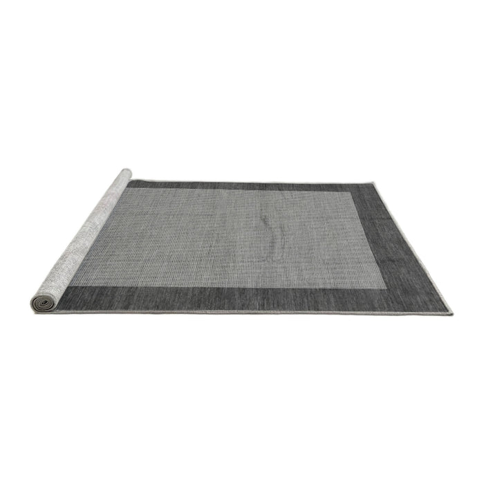 Sideview of Machine Washable Abstract Gray Modern Rug, wshabs1543gry